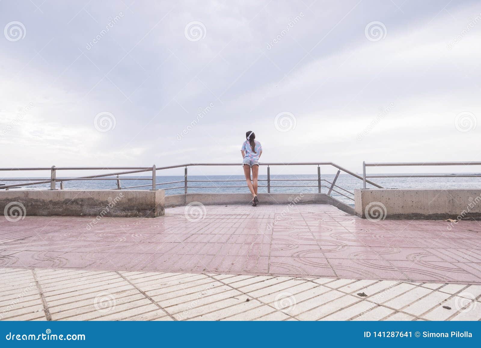 Full Length Portrait of Beautiful Young Woman Standing with the ...