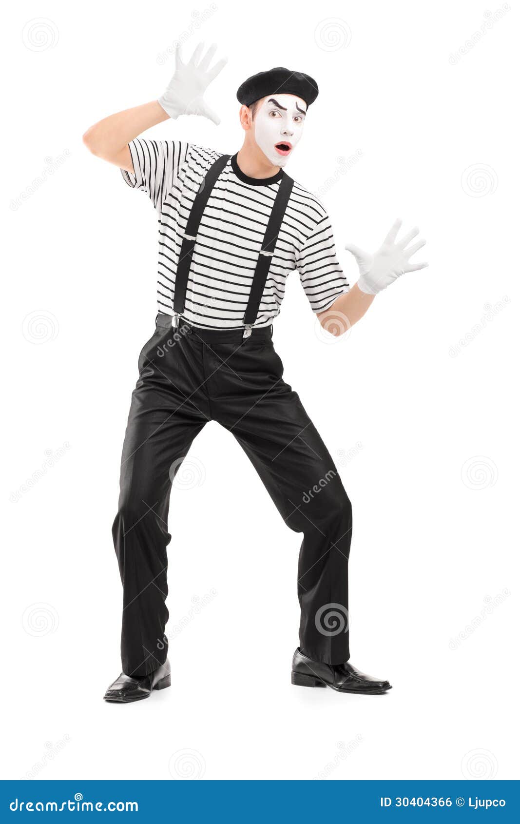 ... Male Mime Artist Performing Royalty Free Stock Image - Image: 30404366