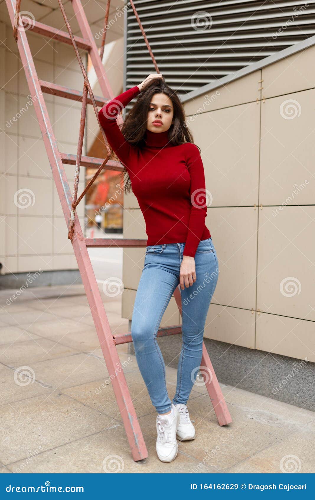 Red Jeans Denim Top  Red jeans outfit, Everyday fashion outfits