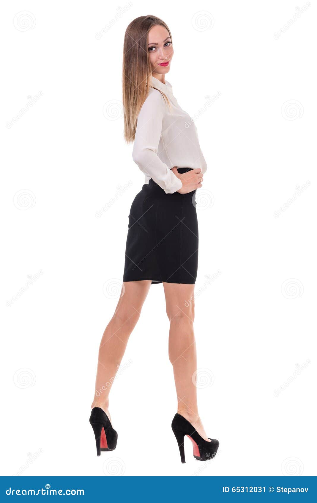 Full-length Portrait of a Young Business Woman Stock Image - Image of ...