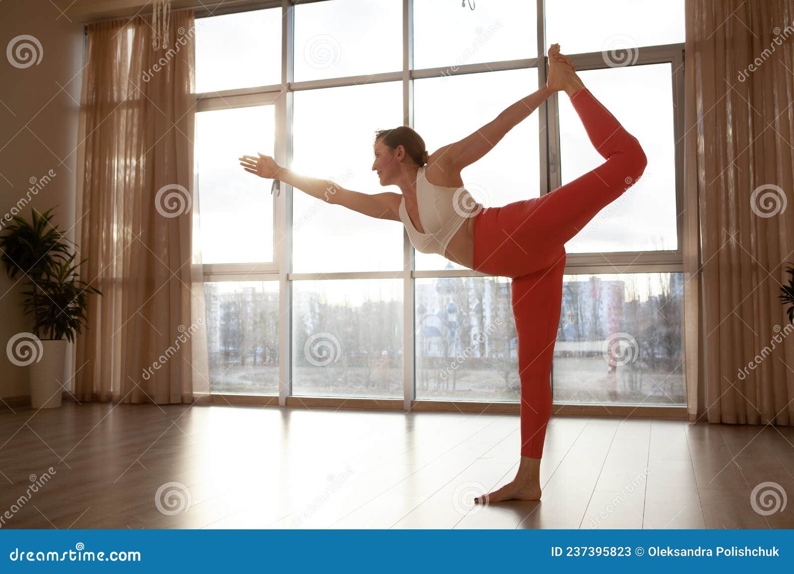 Mature Woman Practicing Yoga Stock Image Image Of Aged Yoga 237395823