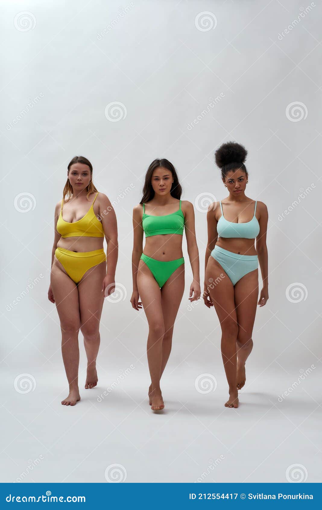 Full Length Shot Of Three Proud Diverse Women With, 60% OFF