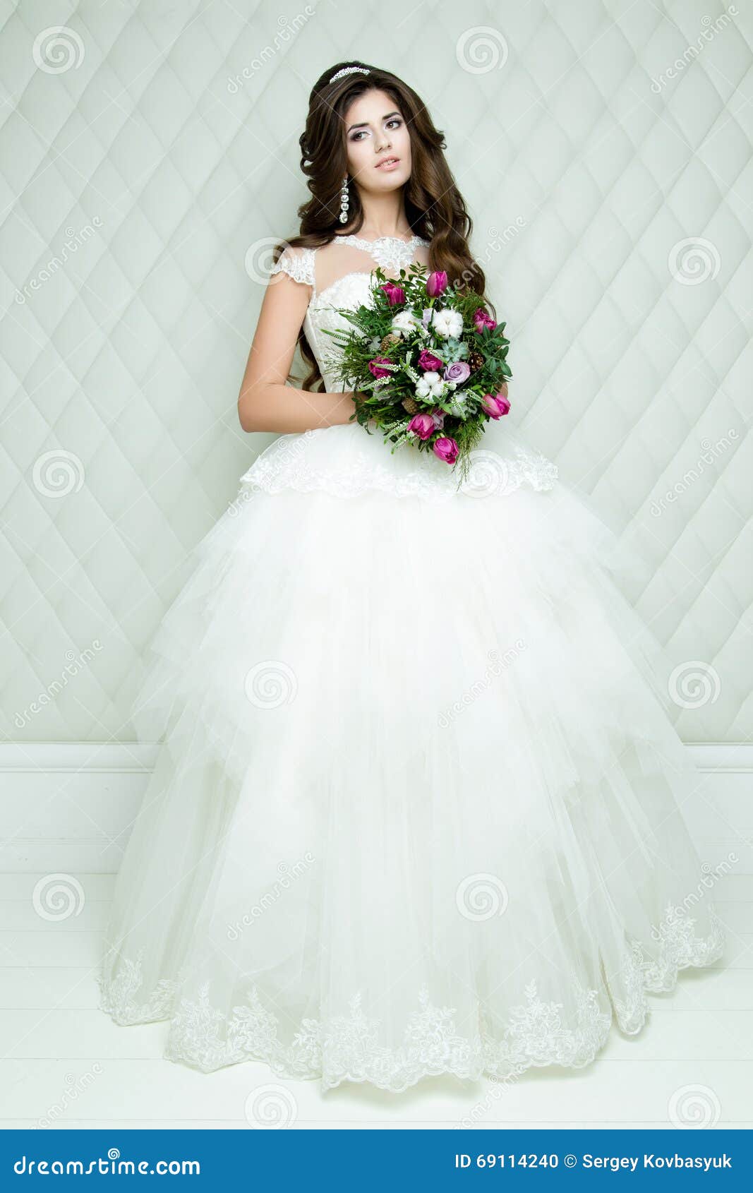 Francesca's Glam Wedding Dress with Tiara - Strut Bridal Salon