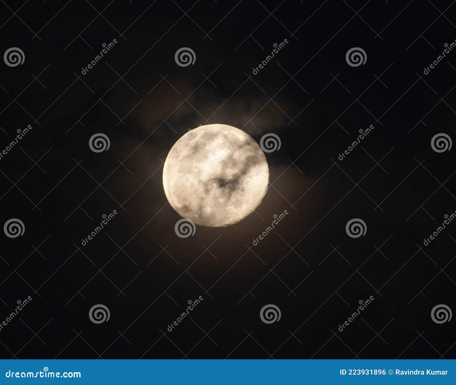 Full Moon in Clear Sky in Night Stock Photo - Image of black, full