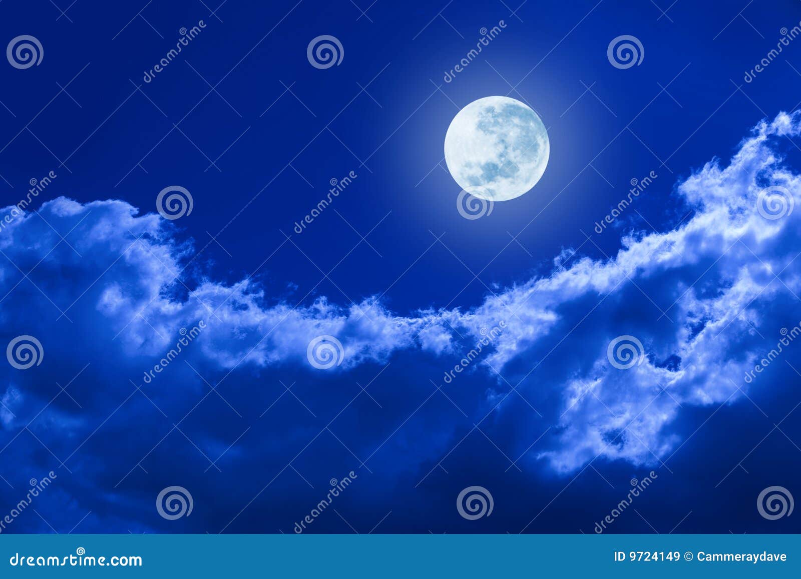 full moon clouds night sky