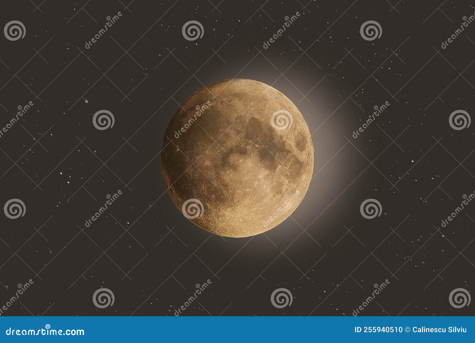 full moon mosaic in high dynamic range.
