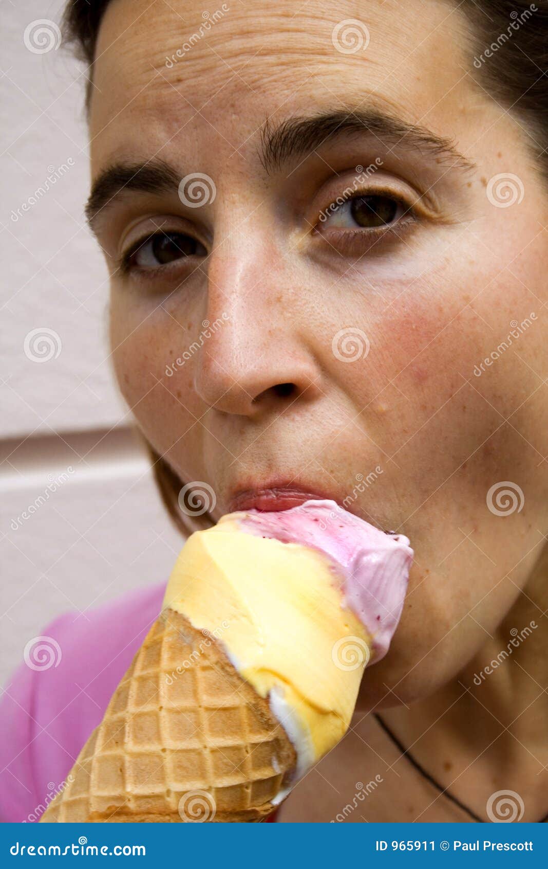Full Mouth Ice Cream Stock Image - Image: 965911