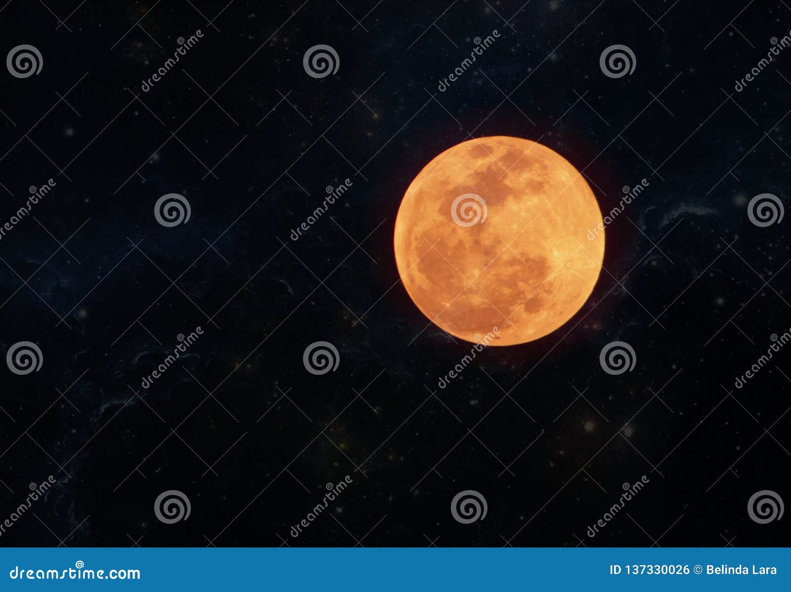 Full Moon With Outer Space Overlay Stock Photo Image Of Galaxy Nightsky