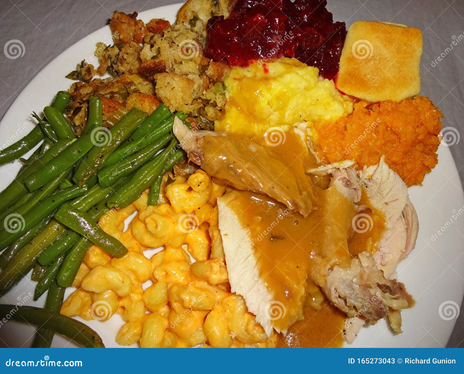Full Plate Thanksgiving Turkey Dinner Stock Image - Image of dinner ...
