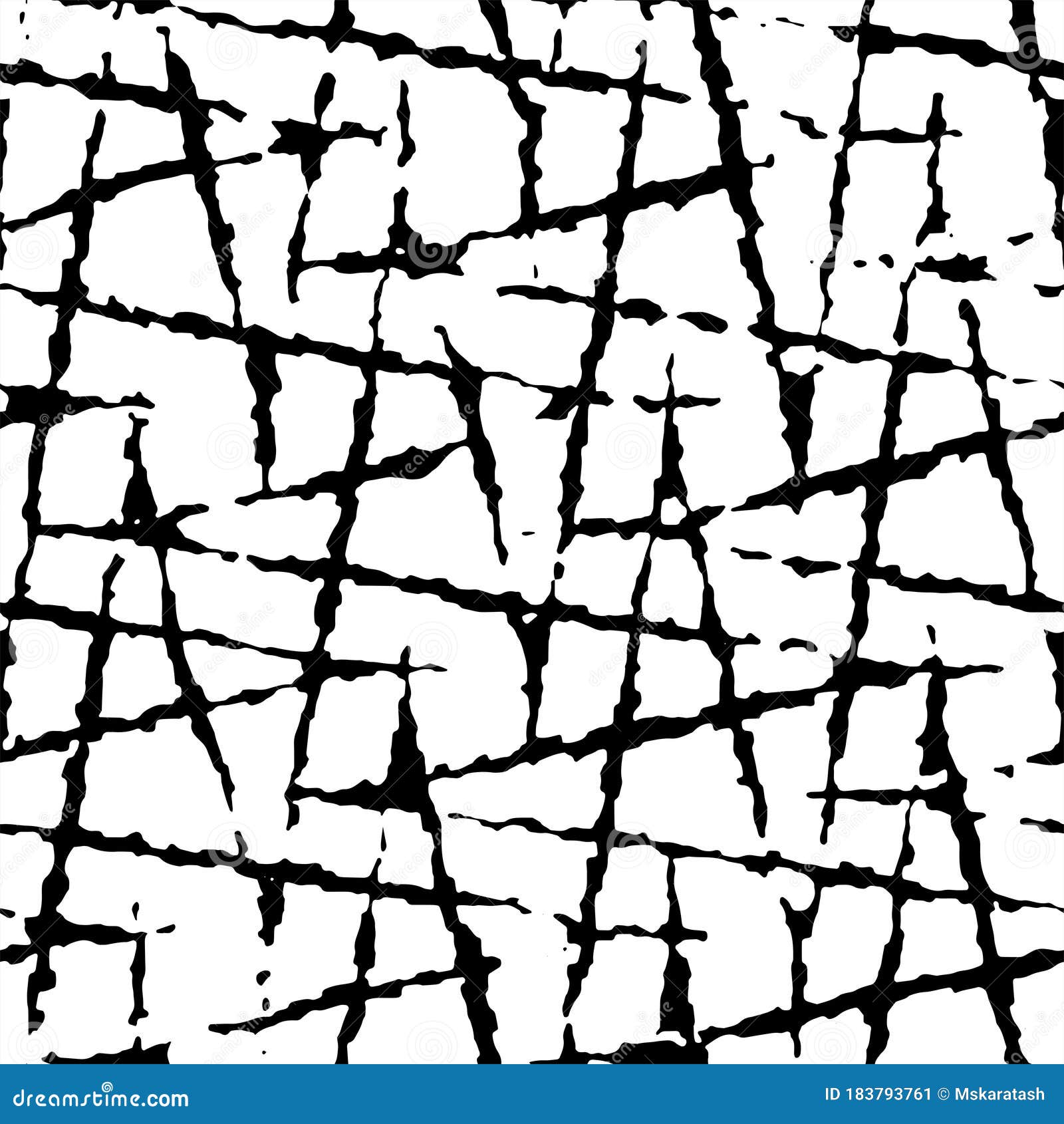 Full Seamless Modern Distressed Lines Pattern Vector. Classic Black and