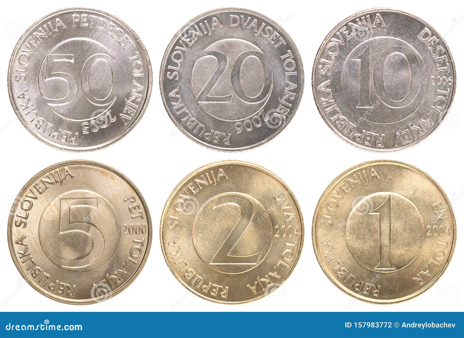 Full Set of Slovenian Coins Stock Photo - Image of isolated, cash ...