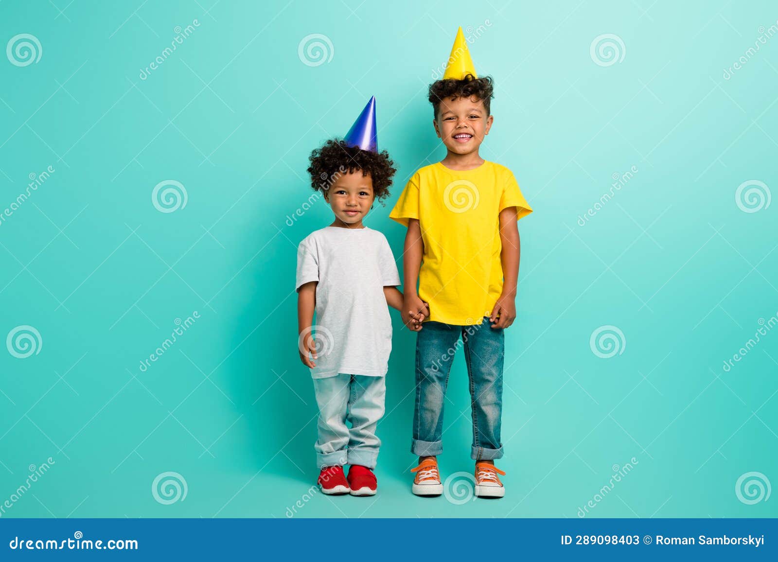 Full Size Photo of Adorable Small Boys Brothers Hold Hands Happy ...