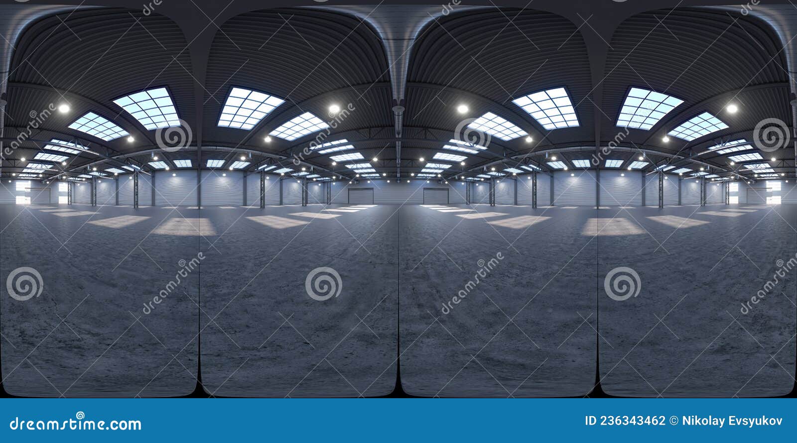 full spherical hdri panorama 360 degrees of empty exhibition space. backdrop for exhibitions and events. tile floor. marketing