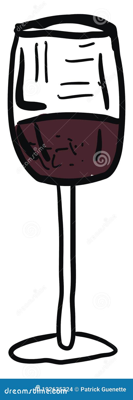 Full Wine Glass, Illustration, Vector Stock Vector Illustration of