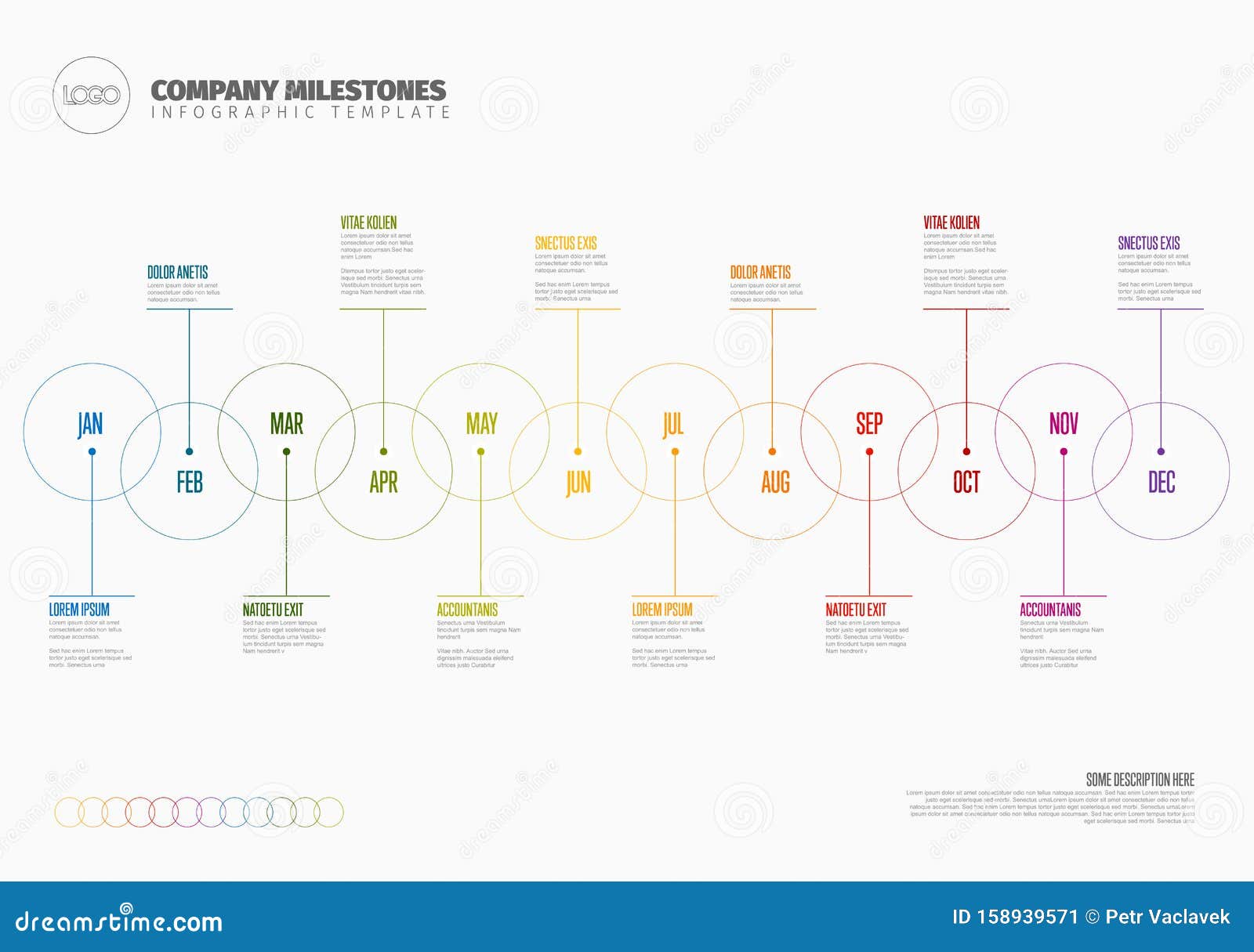 Full Year Timeline Template Stock Vector Illustration of light Full Year Timeline Template Stock Vector Illustration of light