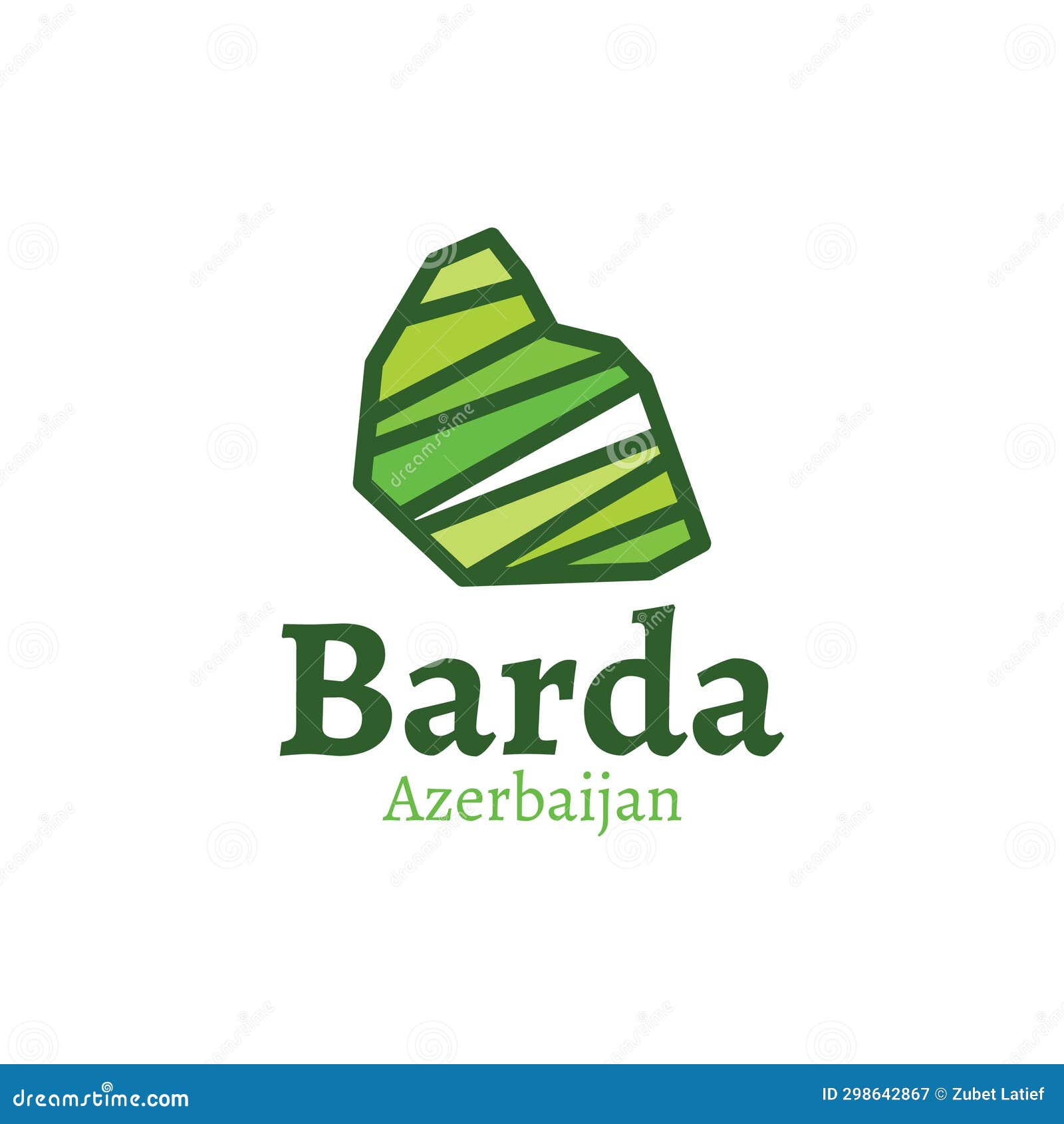Fully Editable, Detailed Vector Map of Barda, Barda Azerbaijan Map, Map