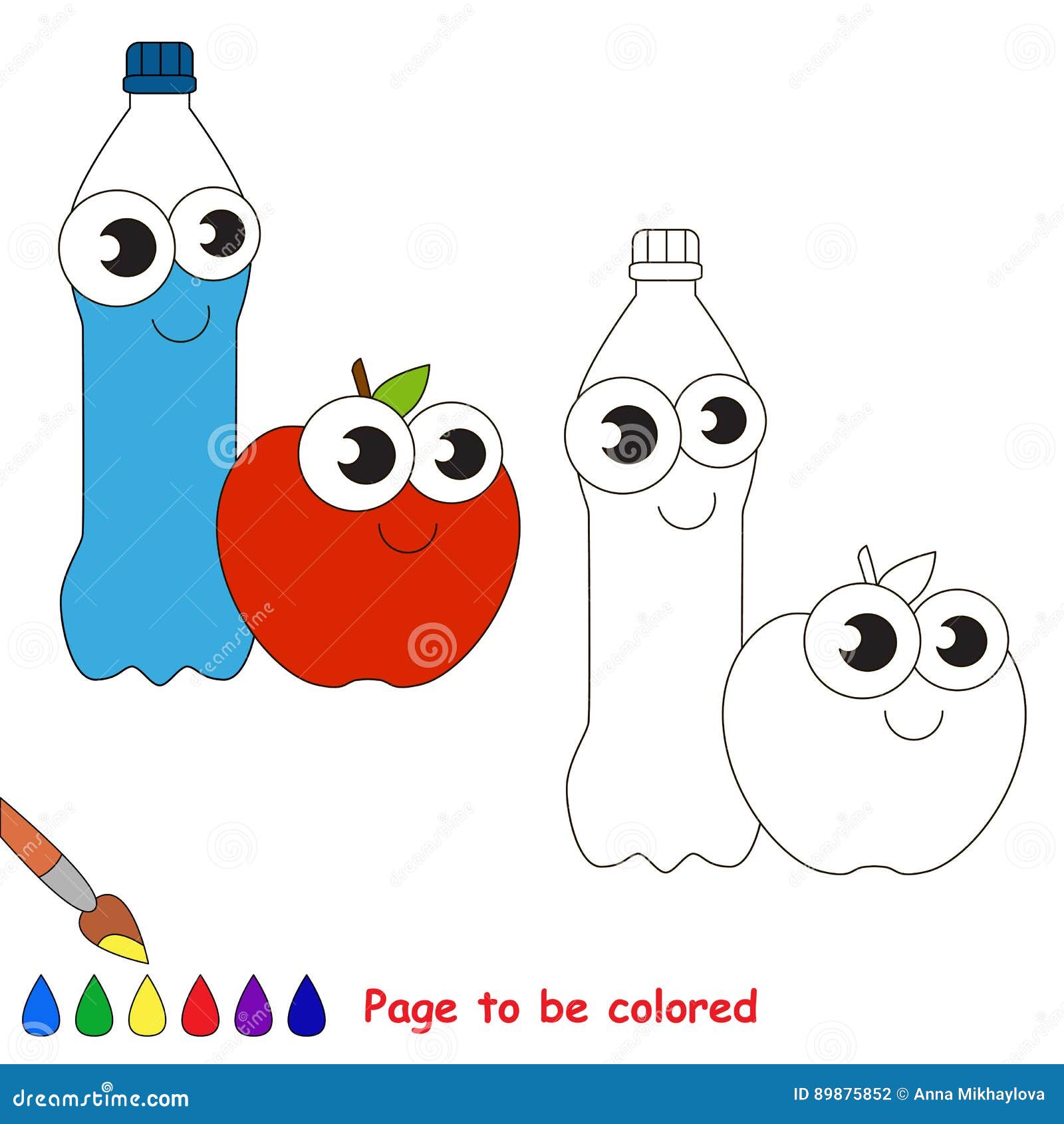 Fumetto Degli Elementi Della Scuola Pagina Da Colorare Illustrazione Vettoriale Illustrazione Di Brainteaser Logica