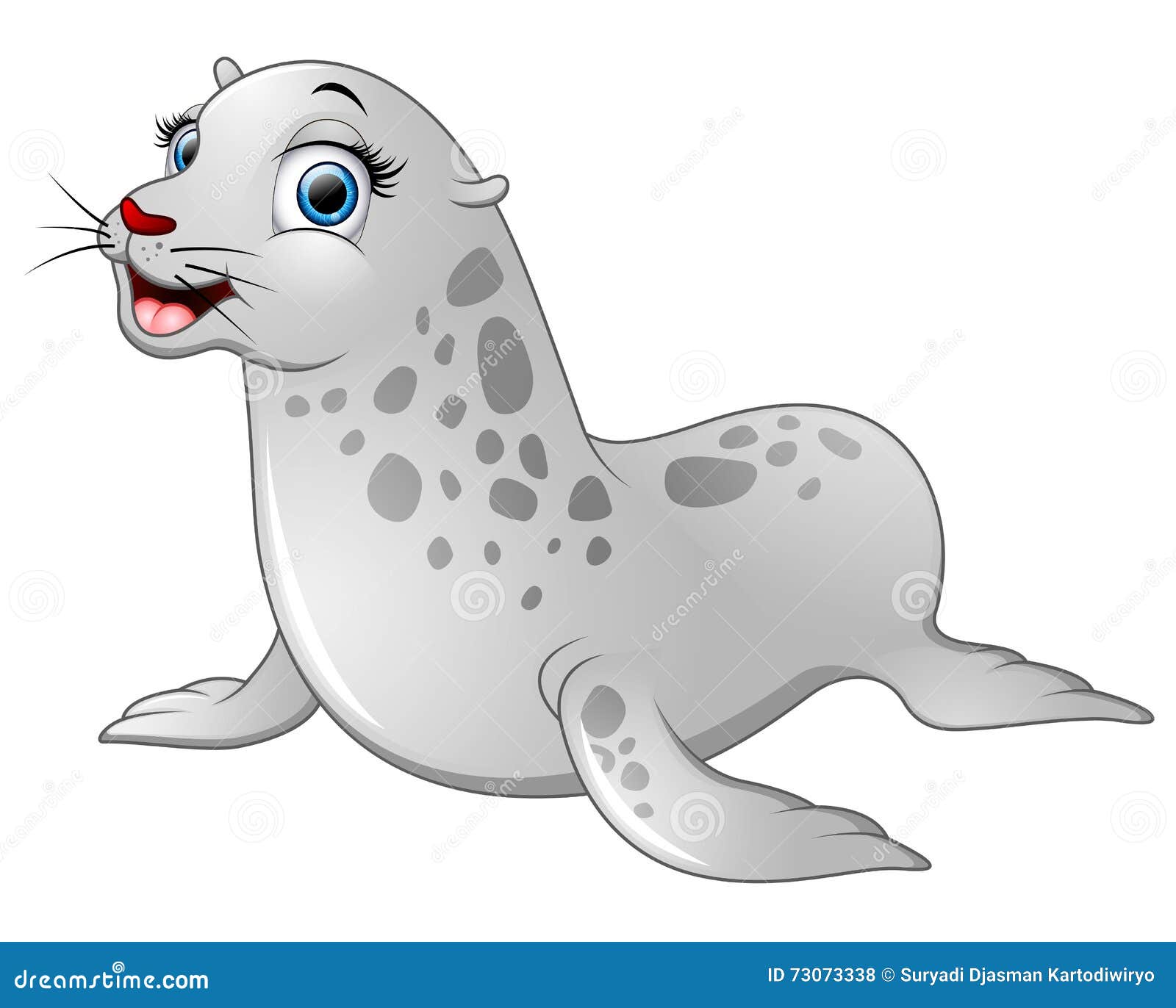 Fumetto sveglio del cucciolo di foca Fotografie Stock Libere da Diritti