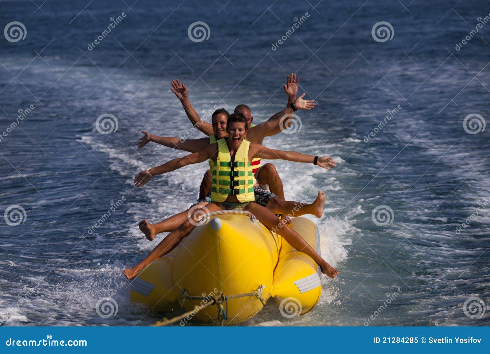 FUN BANANA BOAT Royalty Free Stock Photo - Image: 21284285