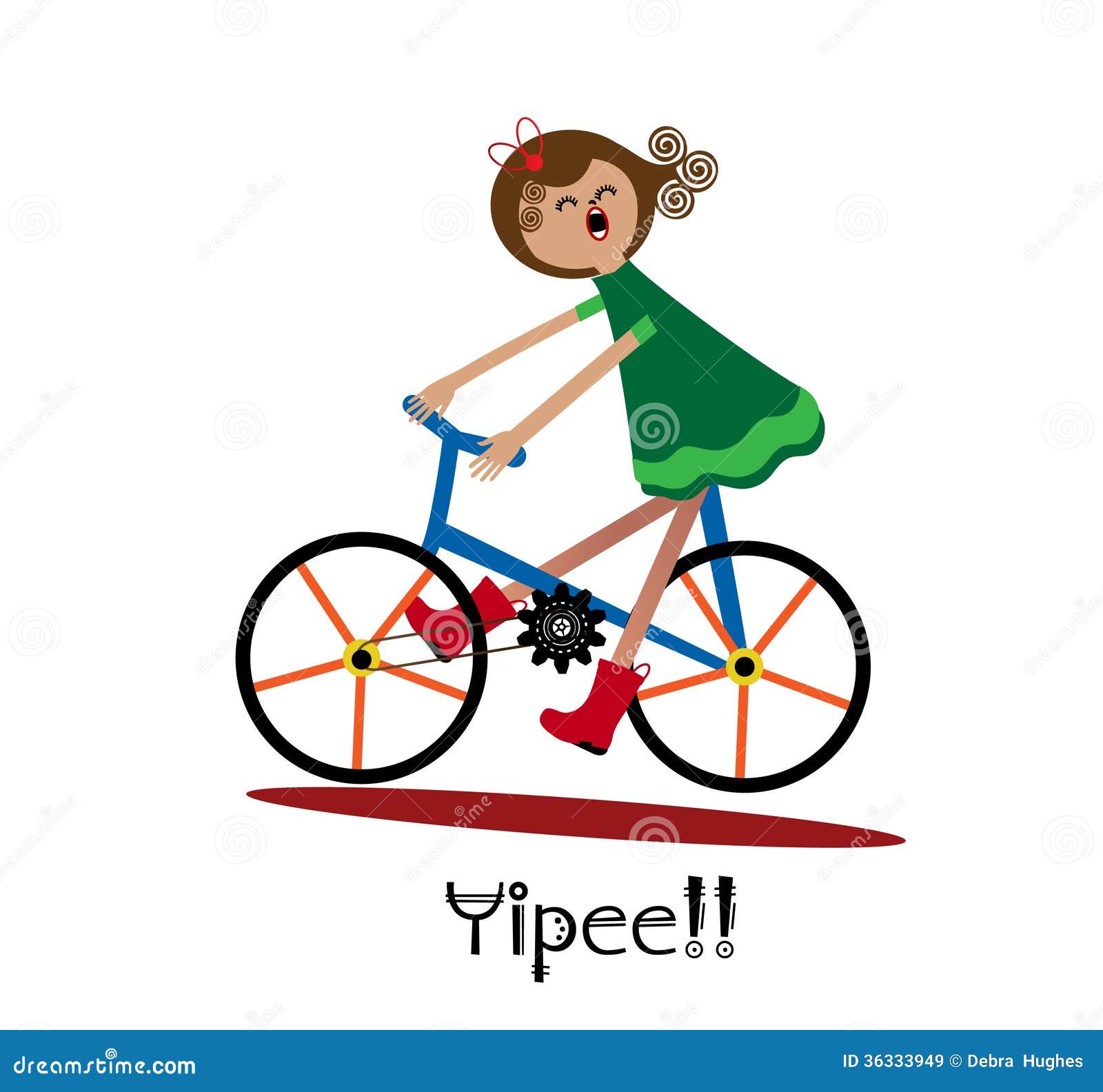 girl on bike clipart - photo #38