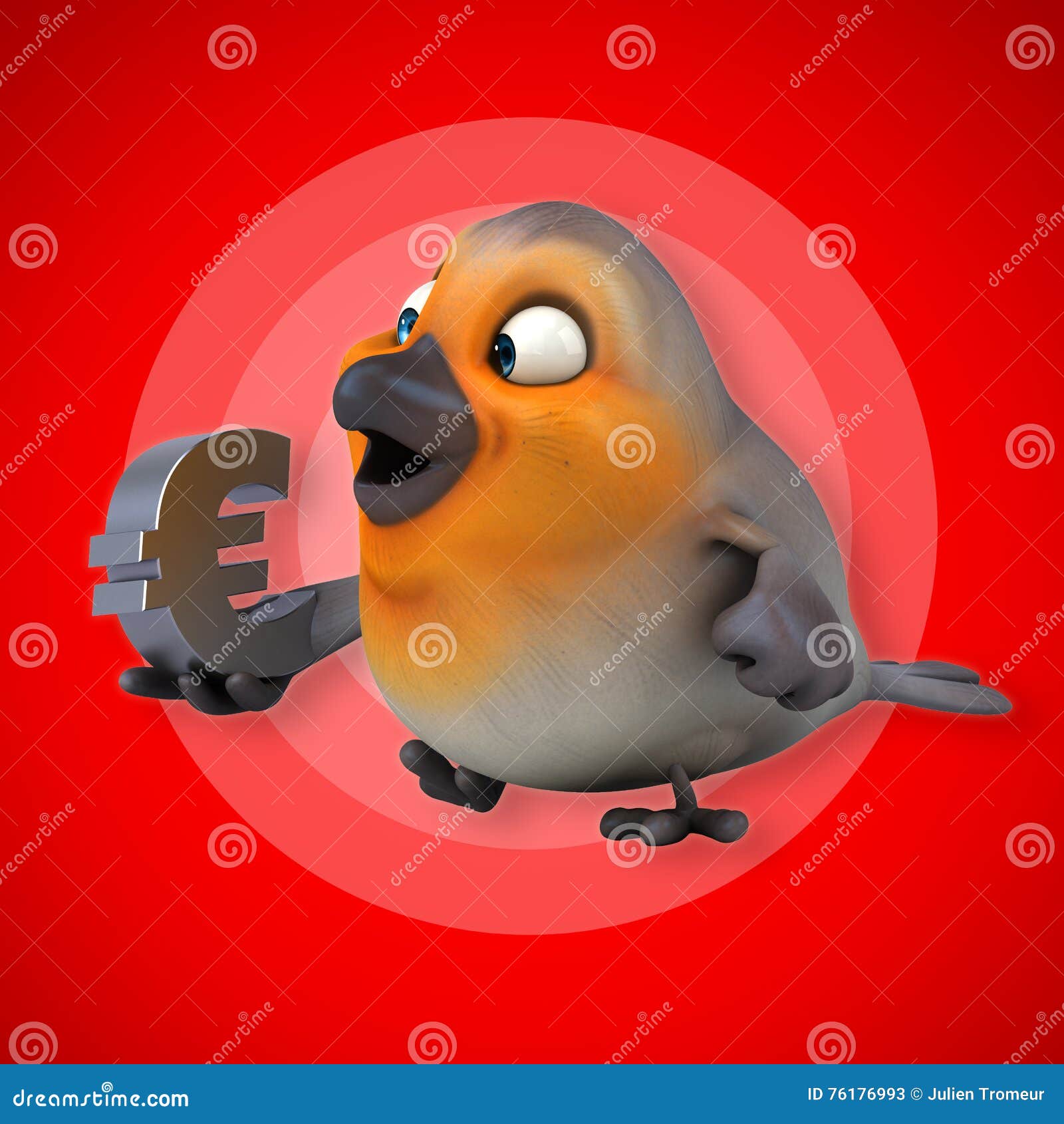 Fun bird stock illustration. Illustration of money, bird - 76176993