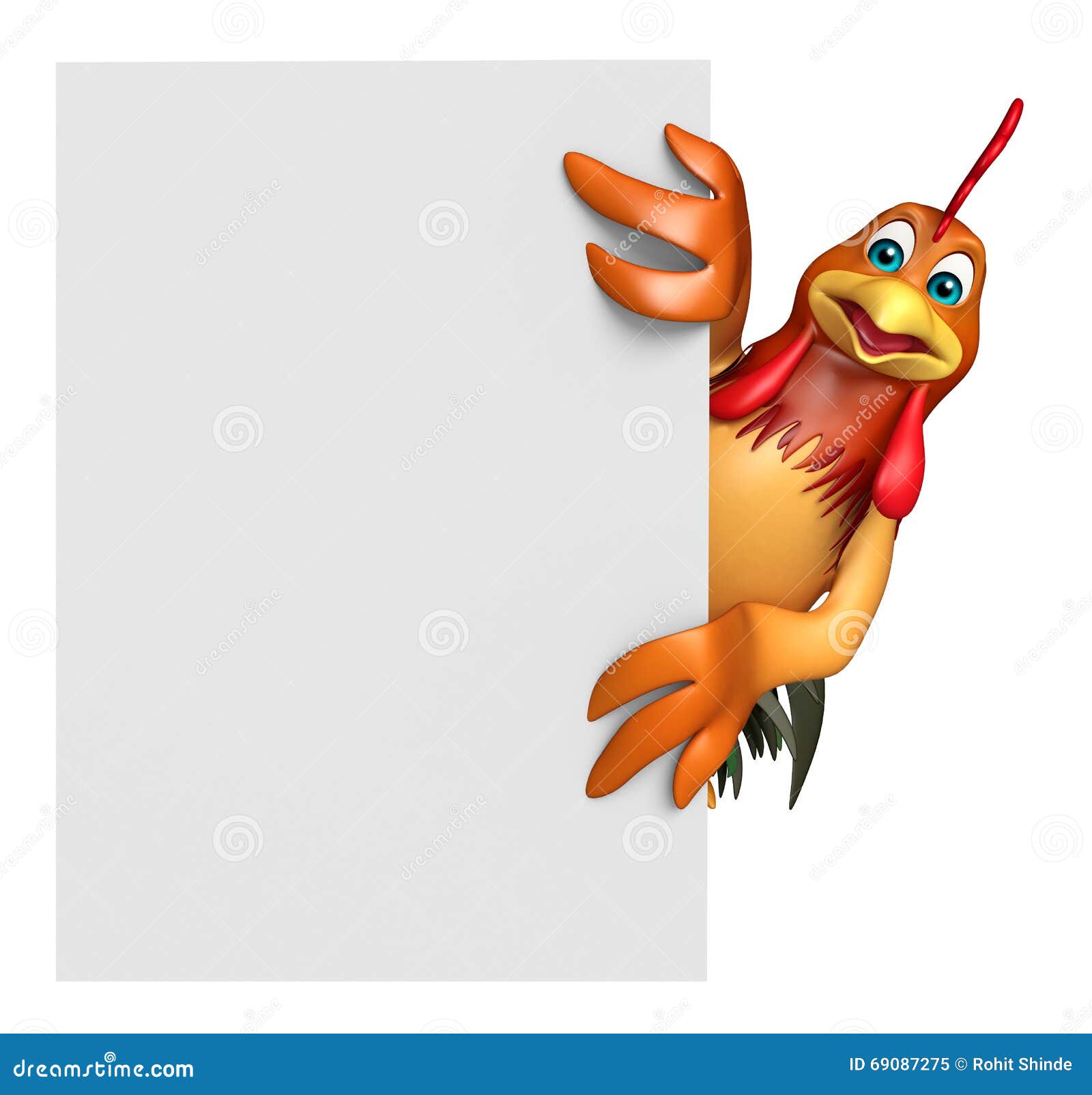 funny rooster cartoon