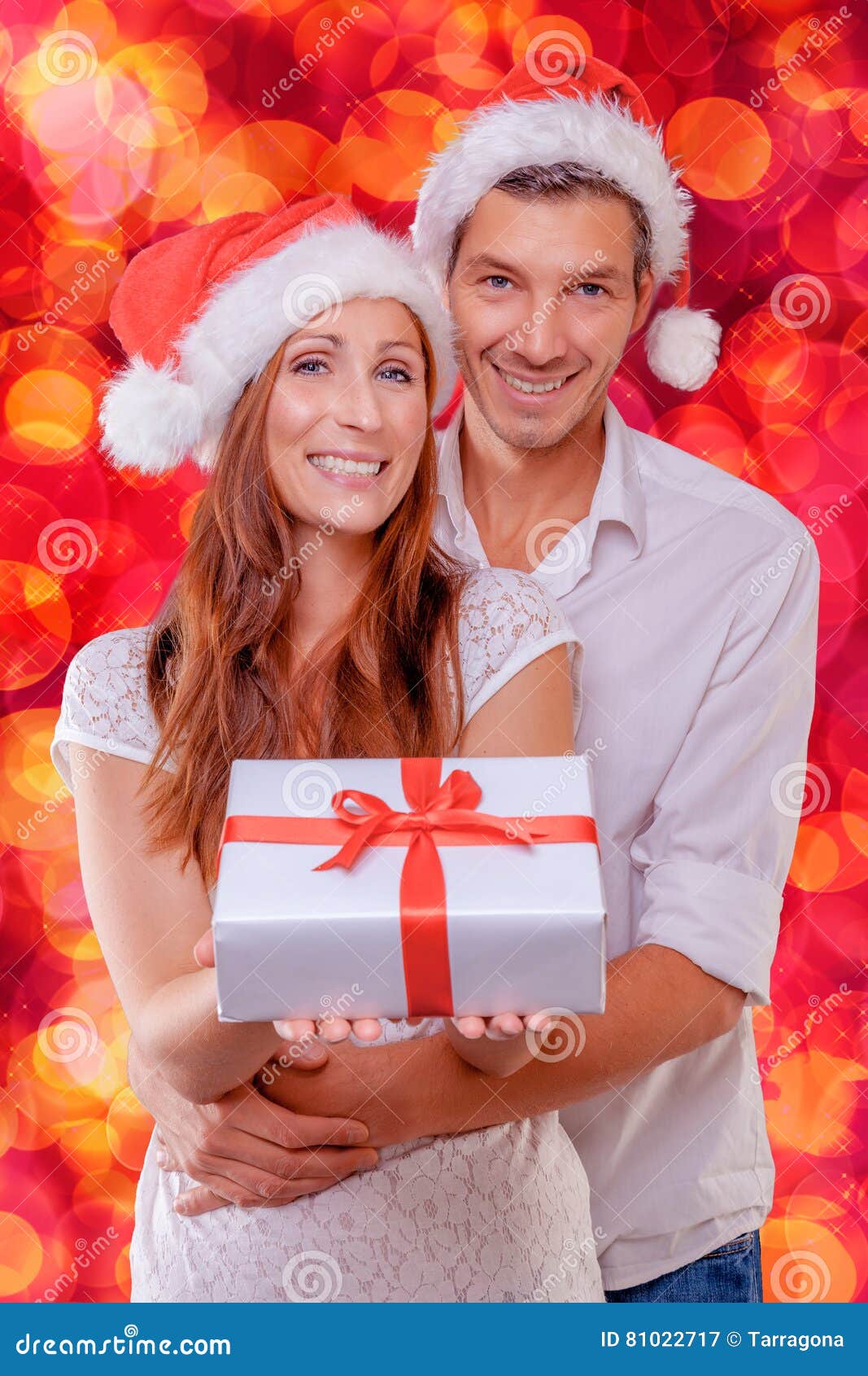 Fun christmas couple stock image. Image of celebrating 81022717