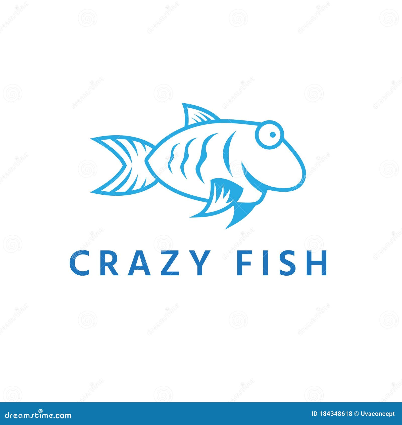 Crazy Fish Vector Illustration | CartoonDealer.com #7643434