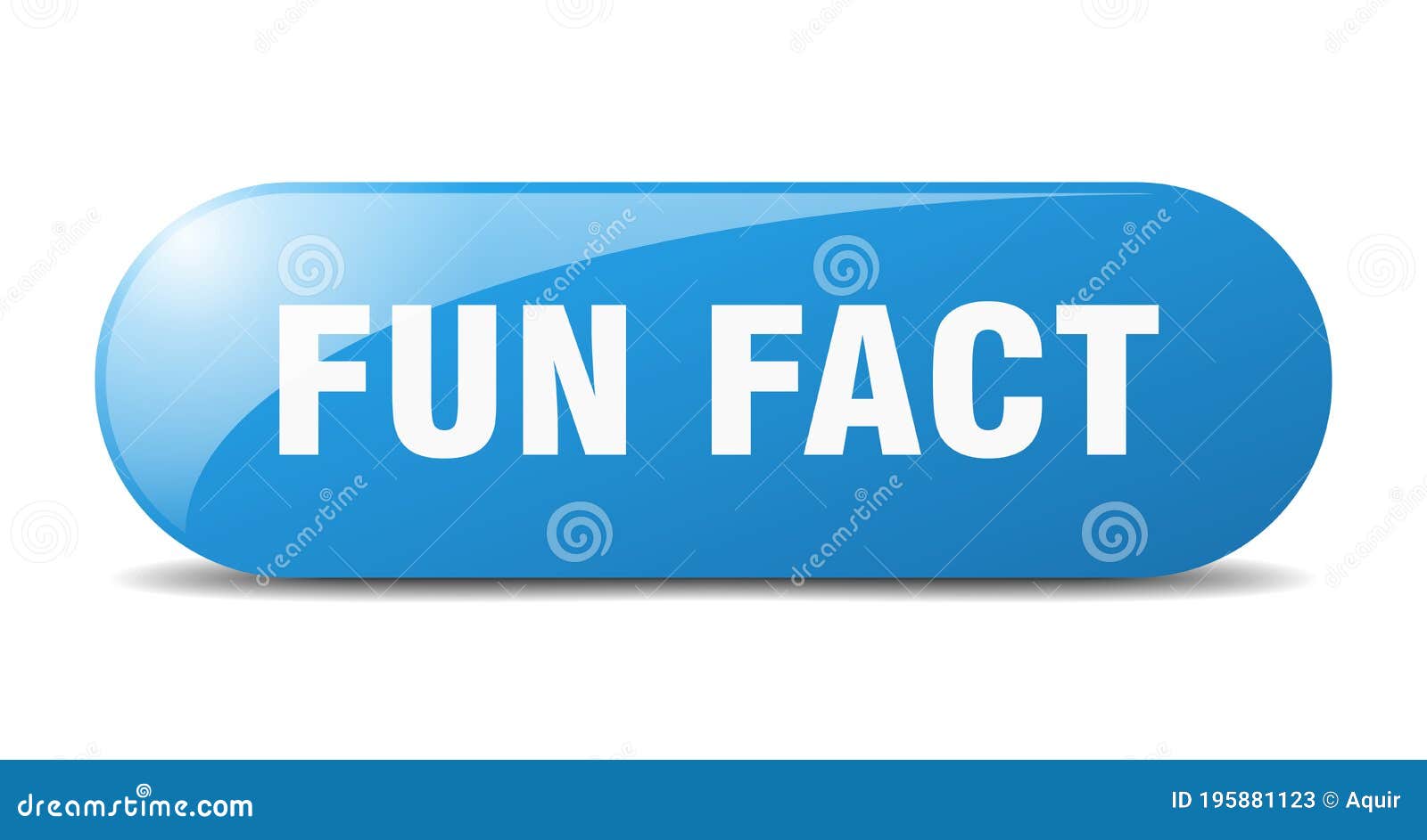 Fun Fact Button. Sticker. Banner. Rounded Glass Sign Stock Vector