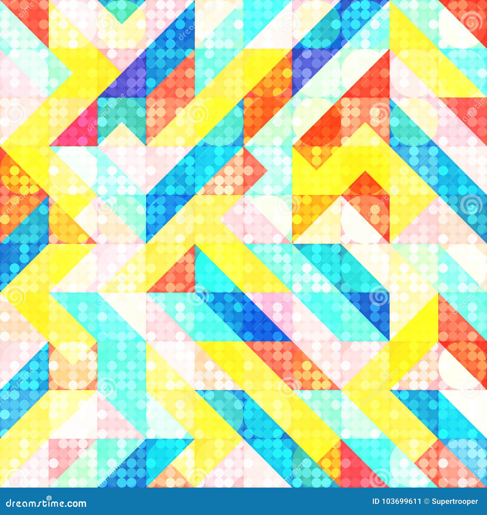 fun fashion geometric pop art 1980 style pattern