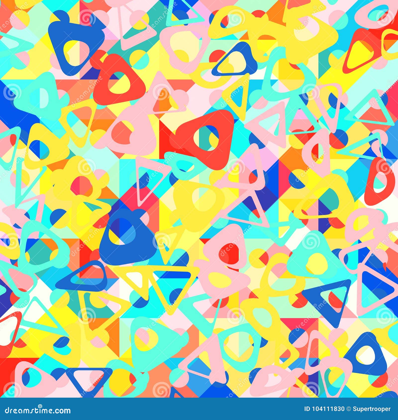 fun fashion geometric pop art 1980 style pattern