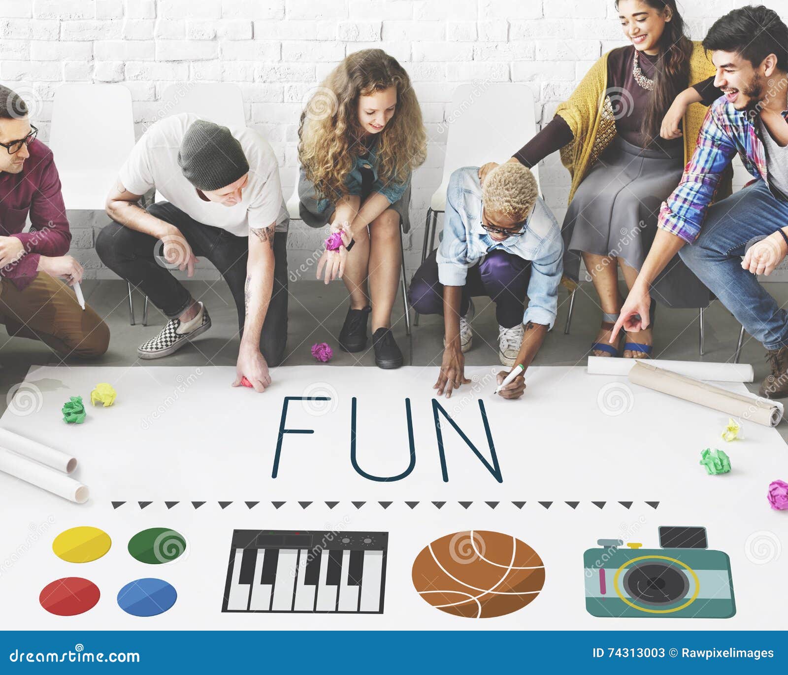 Fun Funny Enjoy Entertainment Interesting Happy Concept Stock Image