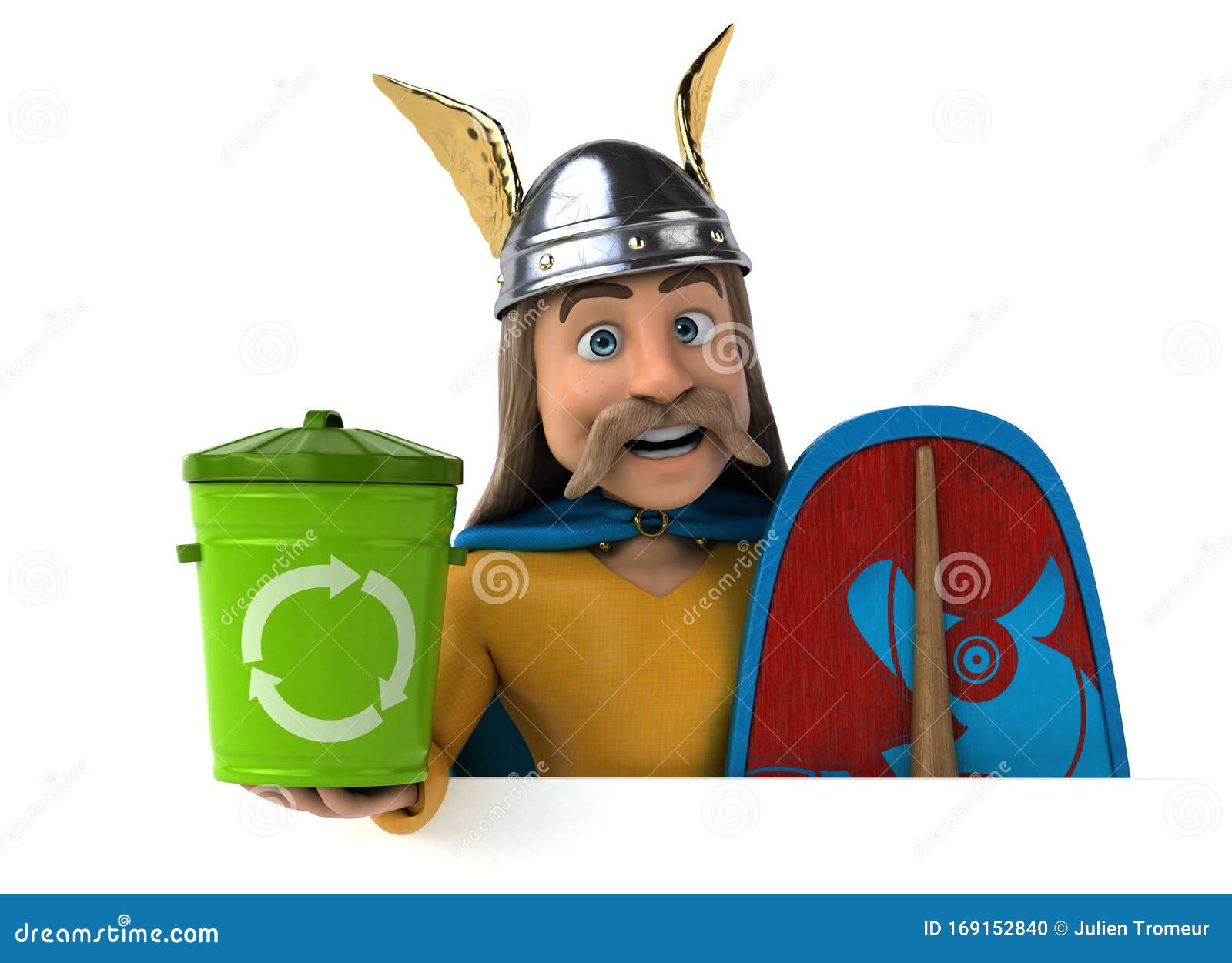 Fun Gaulois 3D Illustration Stock Illustration Illustration of