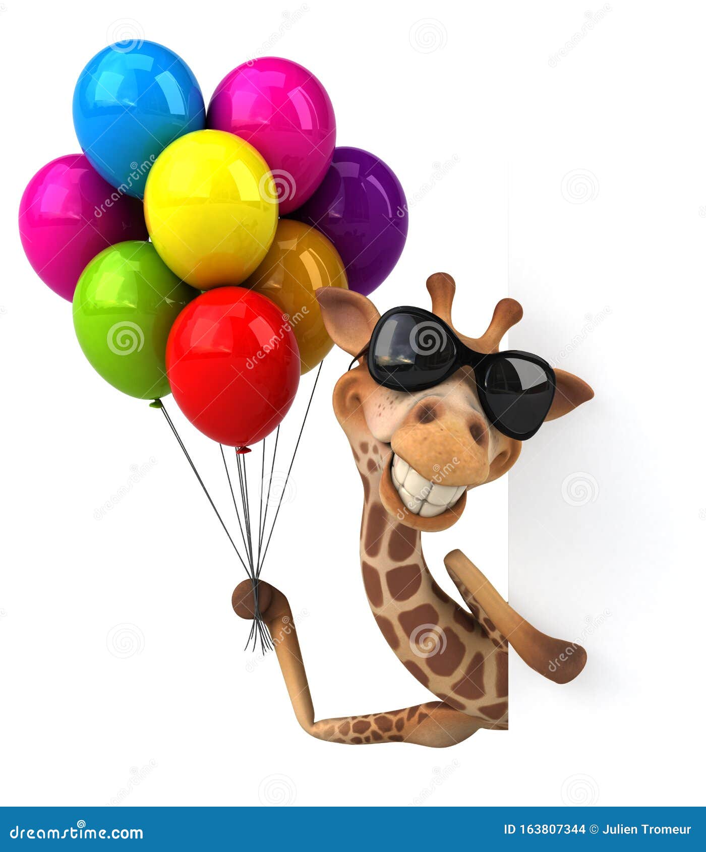 Fun Giraffe 3d Illustration Stock Illustration Illustration Of