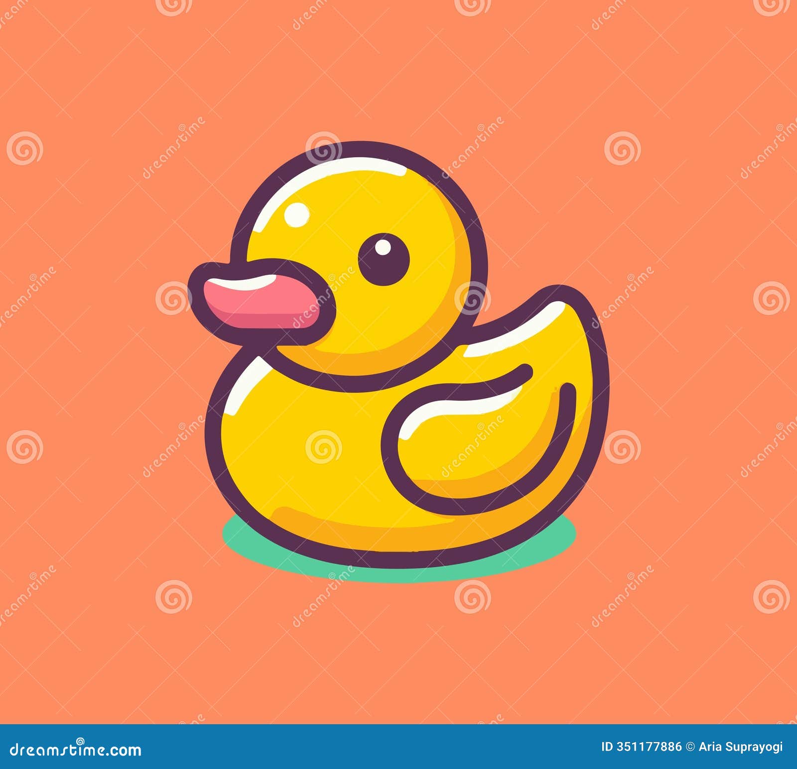 rubber duck flat simple 