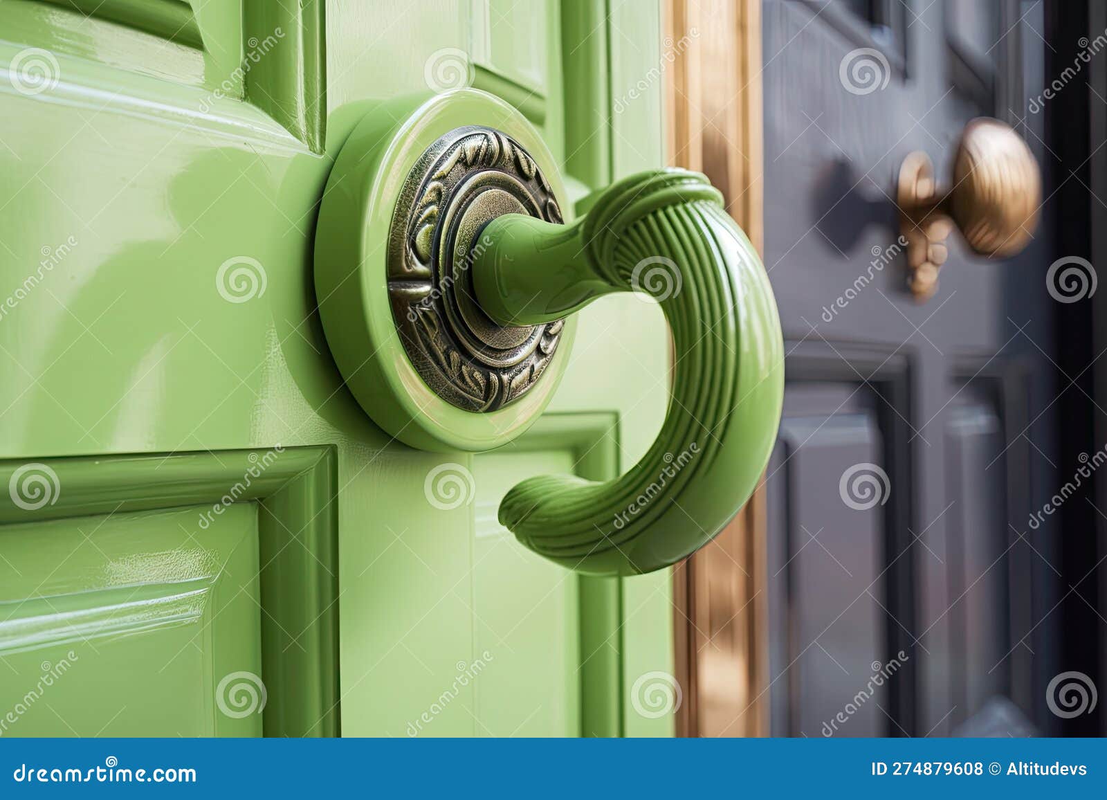 Fun and Quirky Door Handle, with Unique Design or Pattern Stock Illustration Illustration of