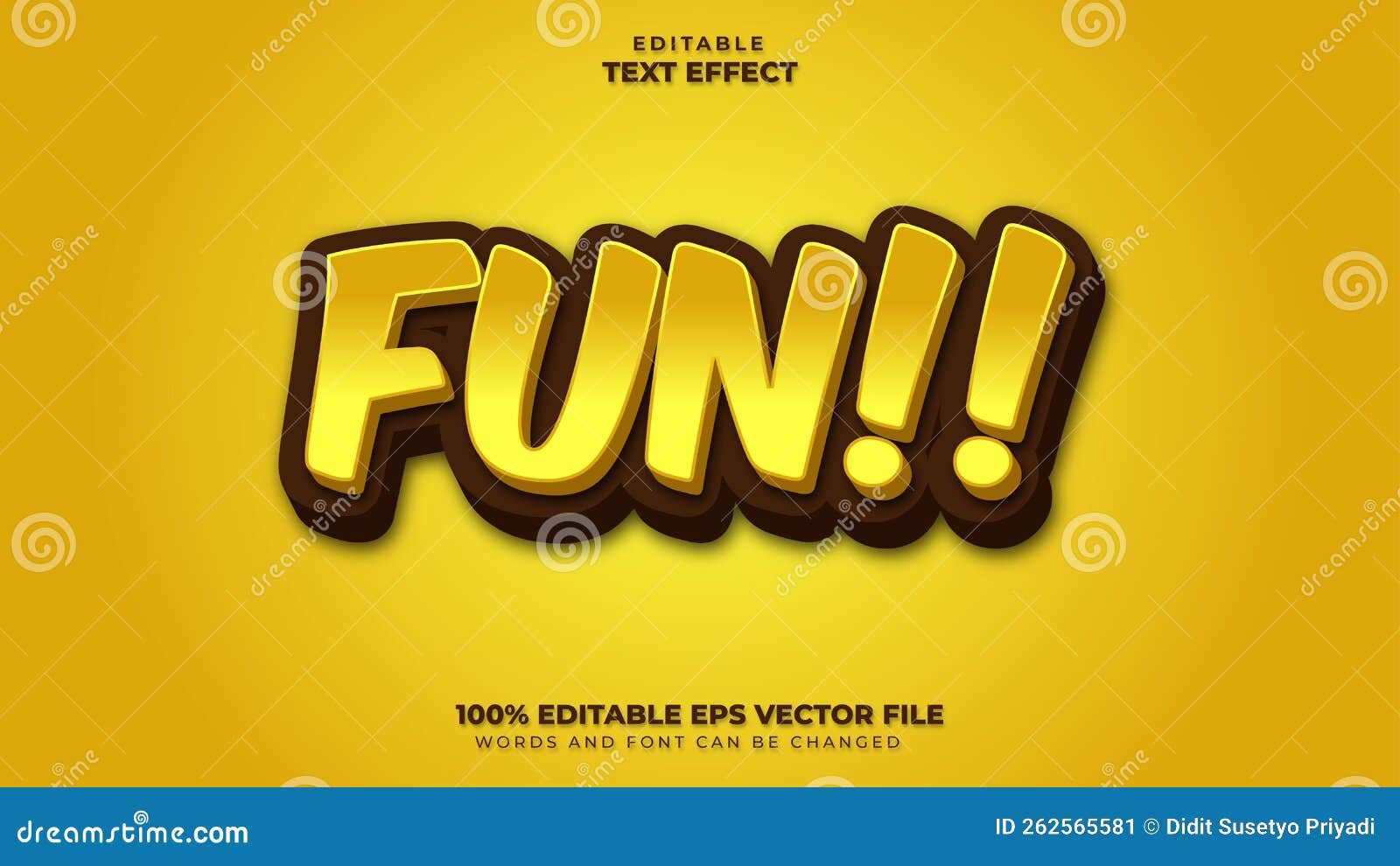 fun text effect, editable text effect