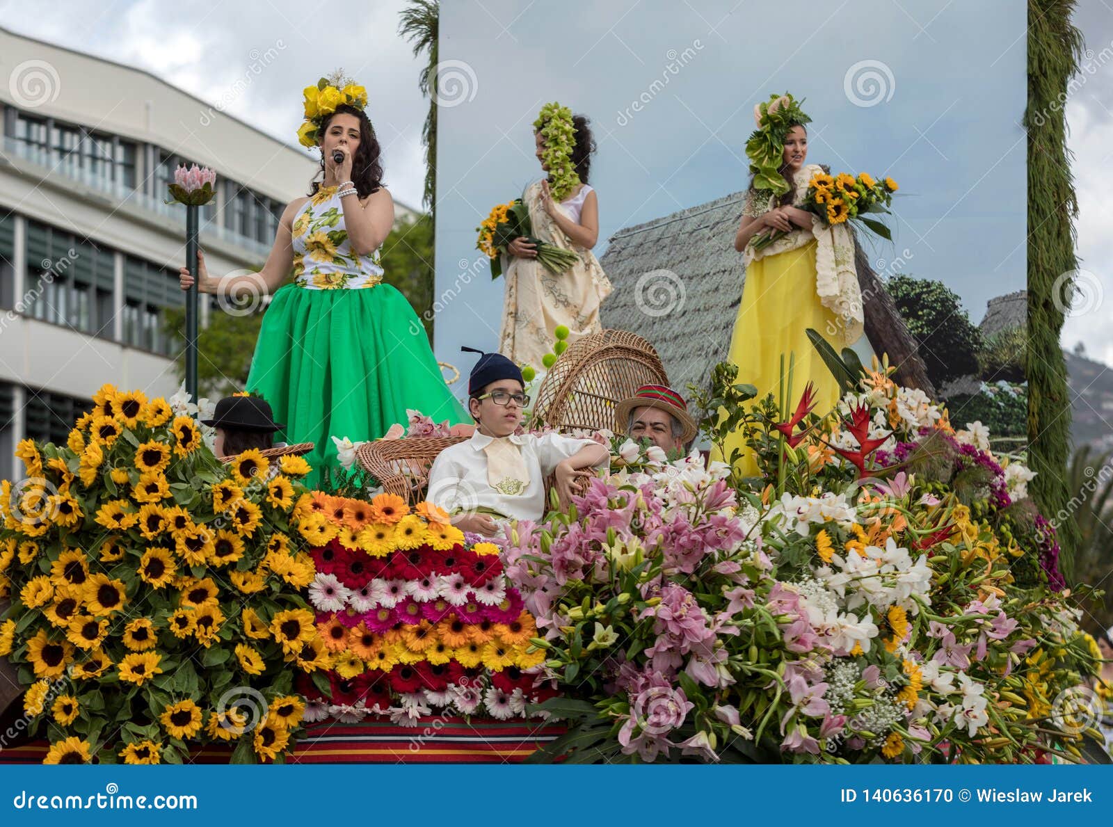 Madeira Flower Festival in the City of Funchal on the Island of Madeira