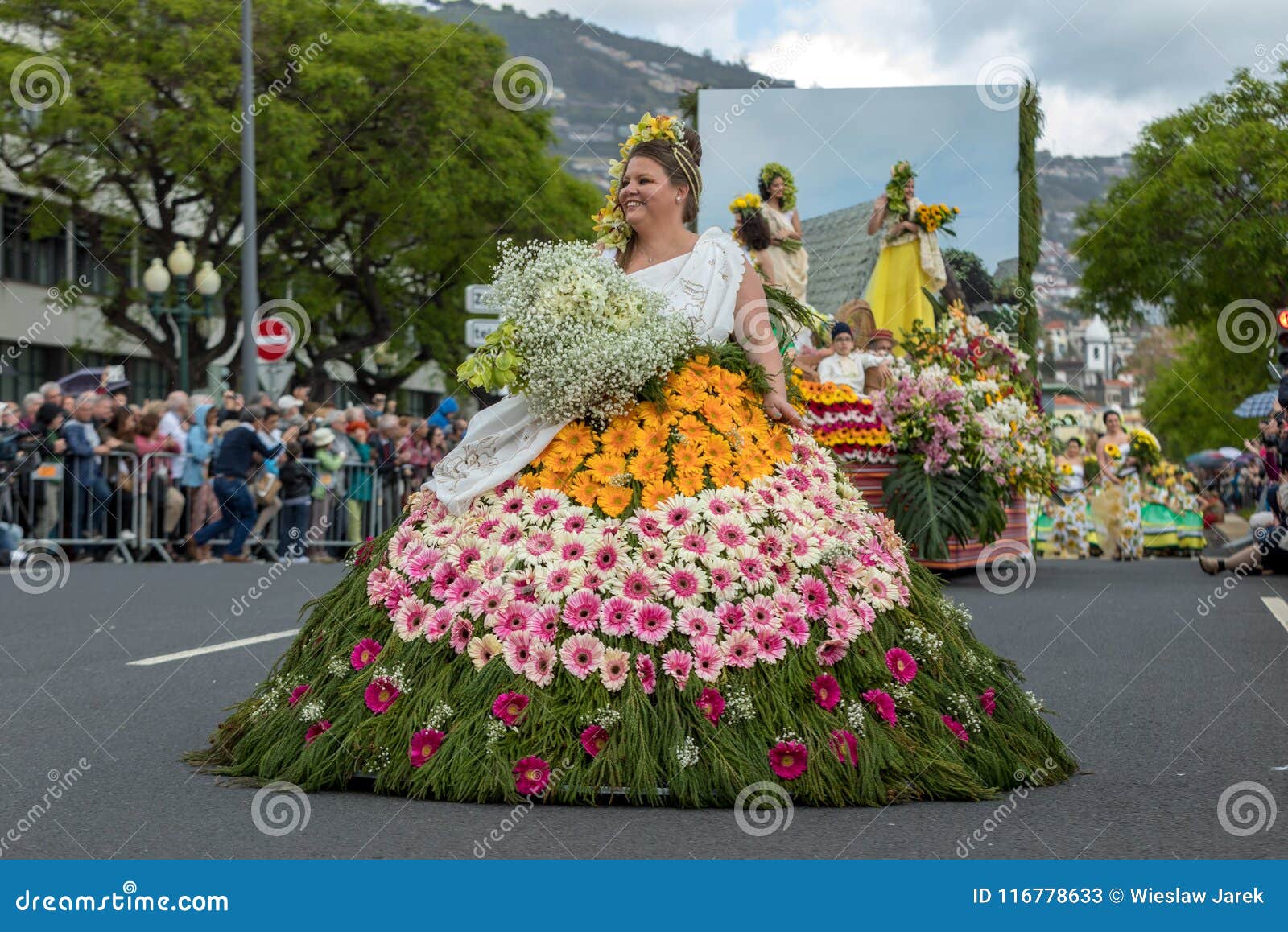 Madeira Flower Festival Parade in Funchal on the Island of Madeira