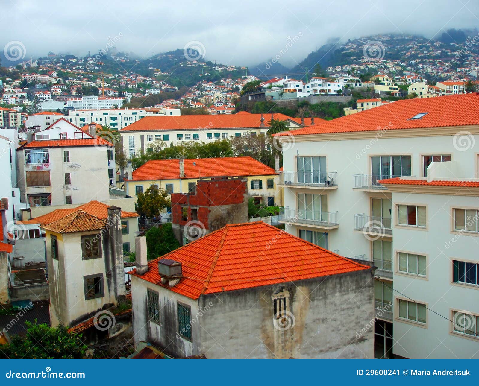 Funchal-Stadt. Hauptstadt Funchal auf Madeira-Insel, Portugal
