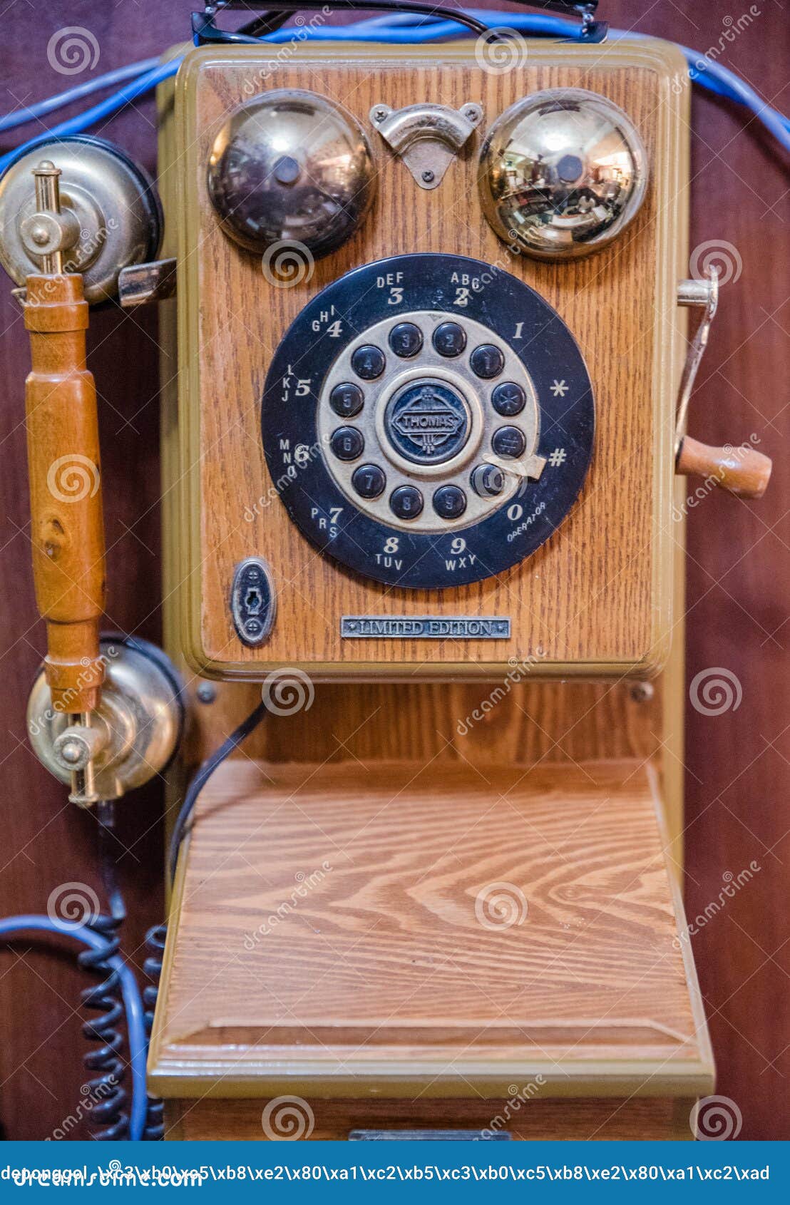 Functional Vintage Wall Mounted Telephone Unit in Good Condition