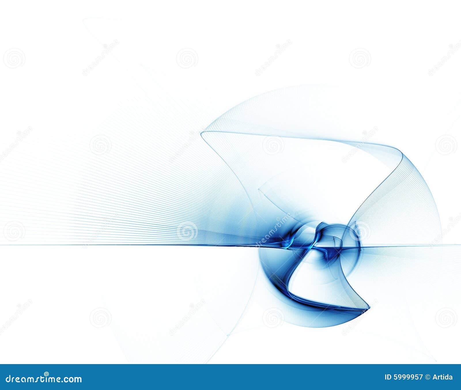 Fundo Abstrato Azul Com Linhas Onduladas No Branco 