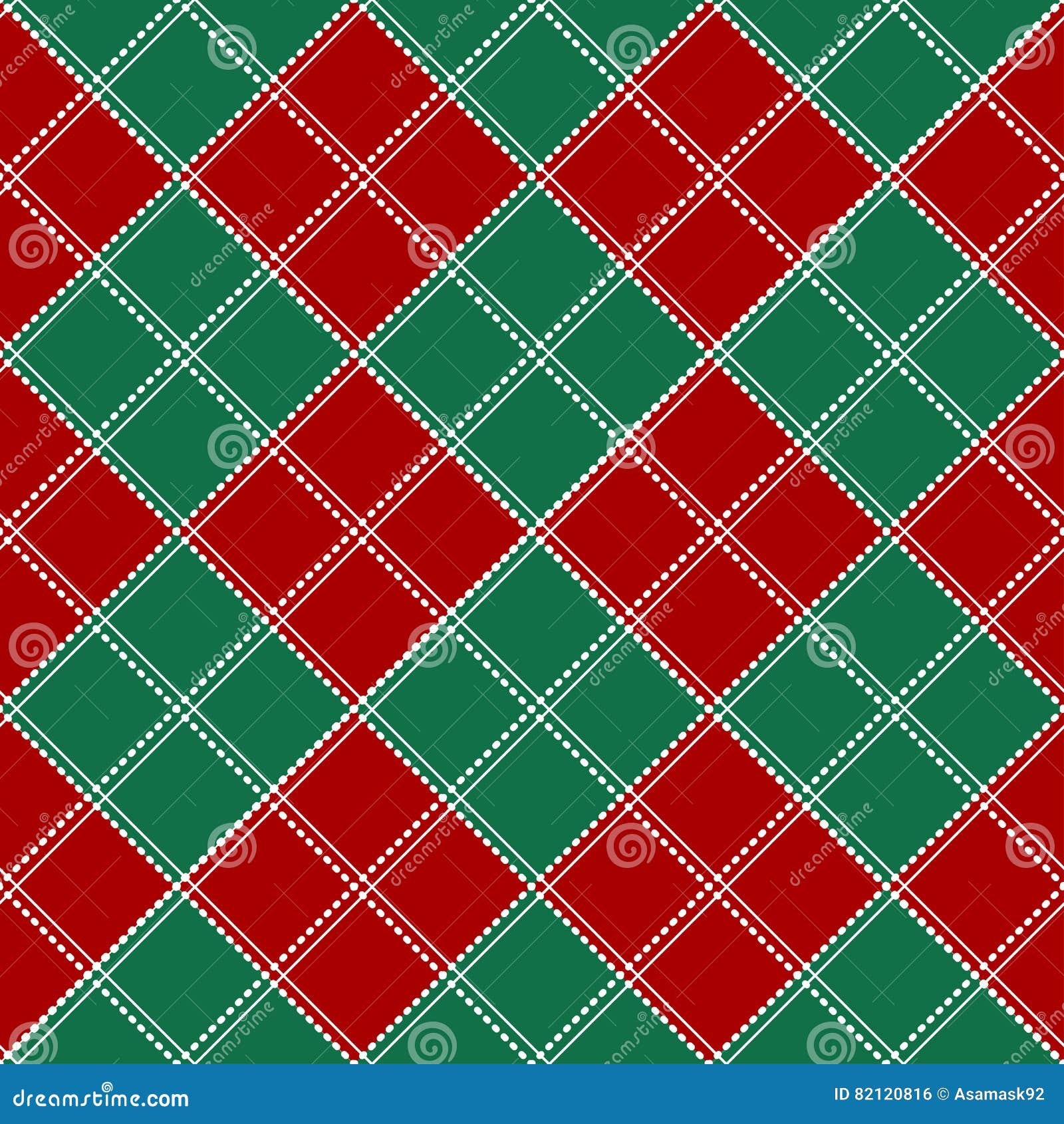 Plano de fundo com tema de natal com padrão xadrez vermelho