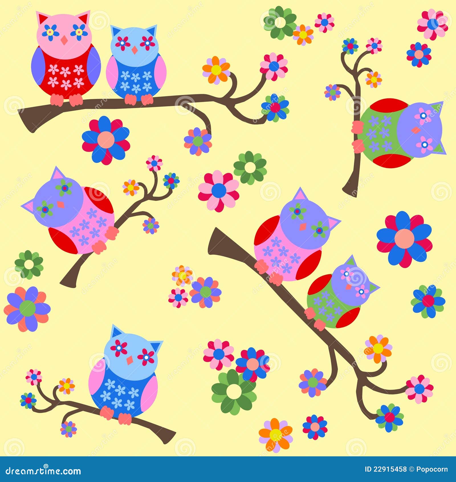 Fundo Da Coruja Ilustracao Do Vetor Ilustracao De Coruja 22915458