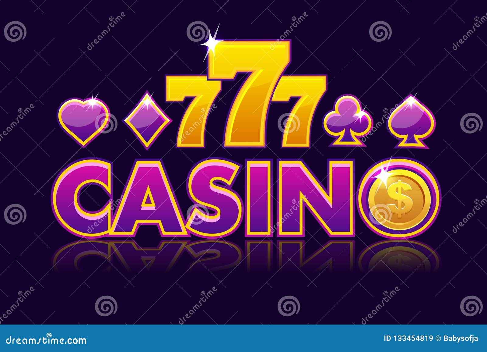 Publicidade do casino 777 online, dois dados de jogo de casino