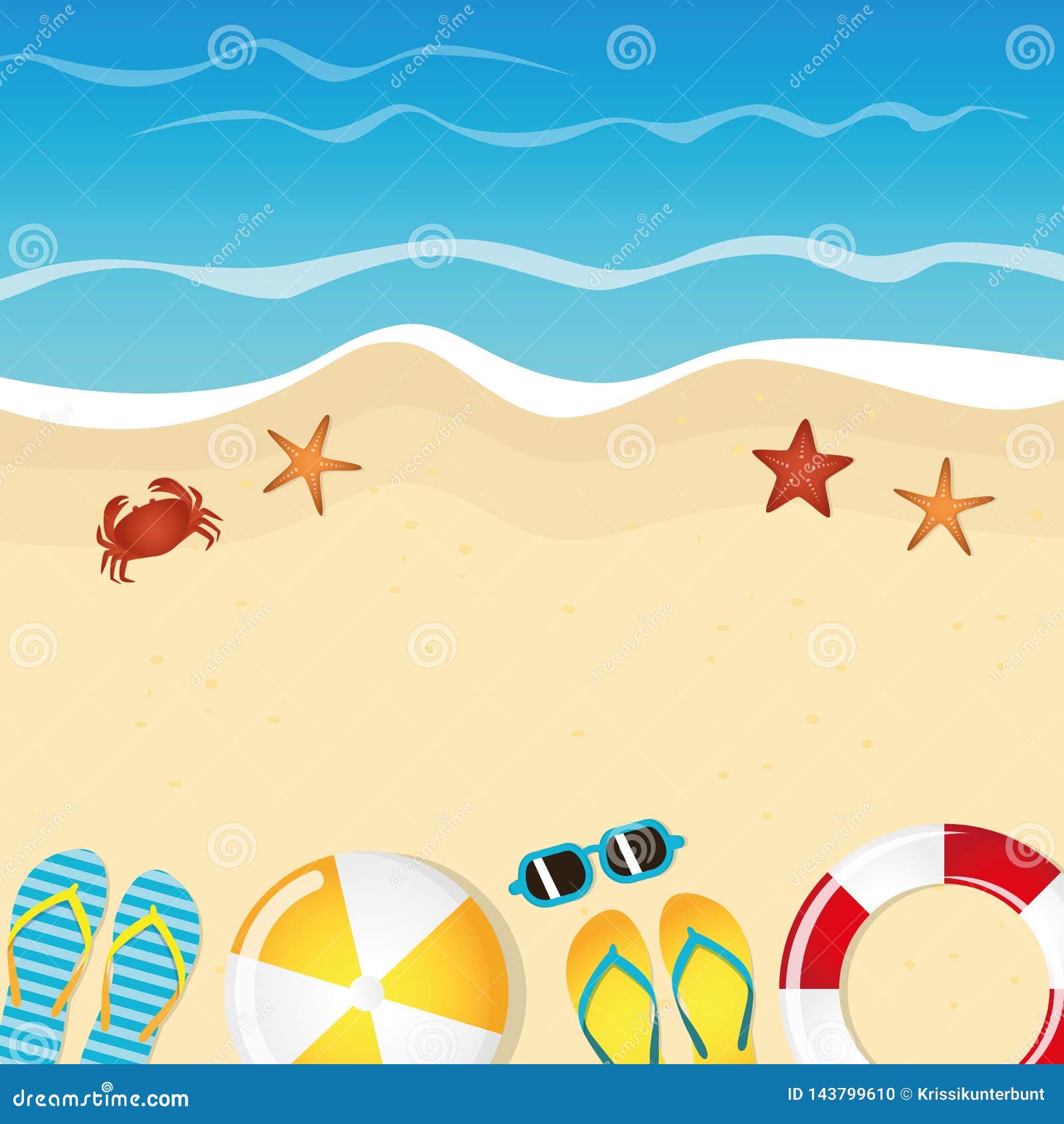 Fundo Diferente Das Férias De Verão Dos Utensílios Da Praia Ilustração do  Vetor - Ilustração de praia, utensílios: 143799610