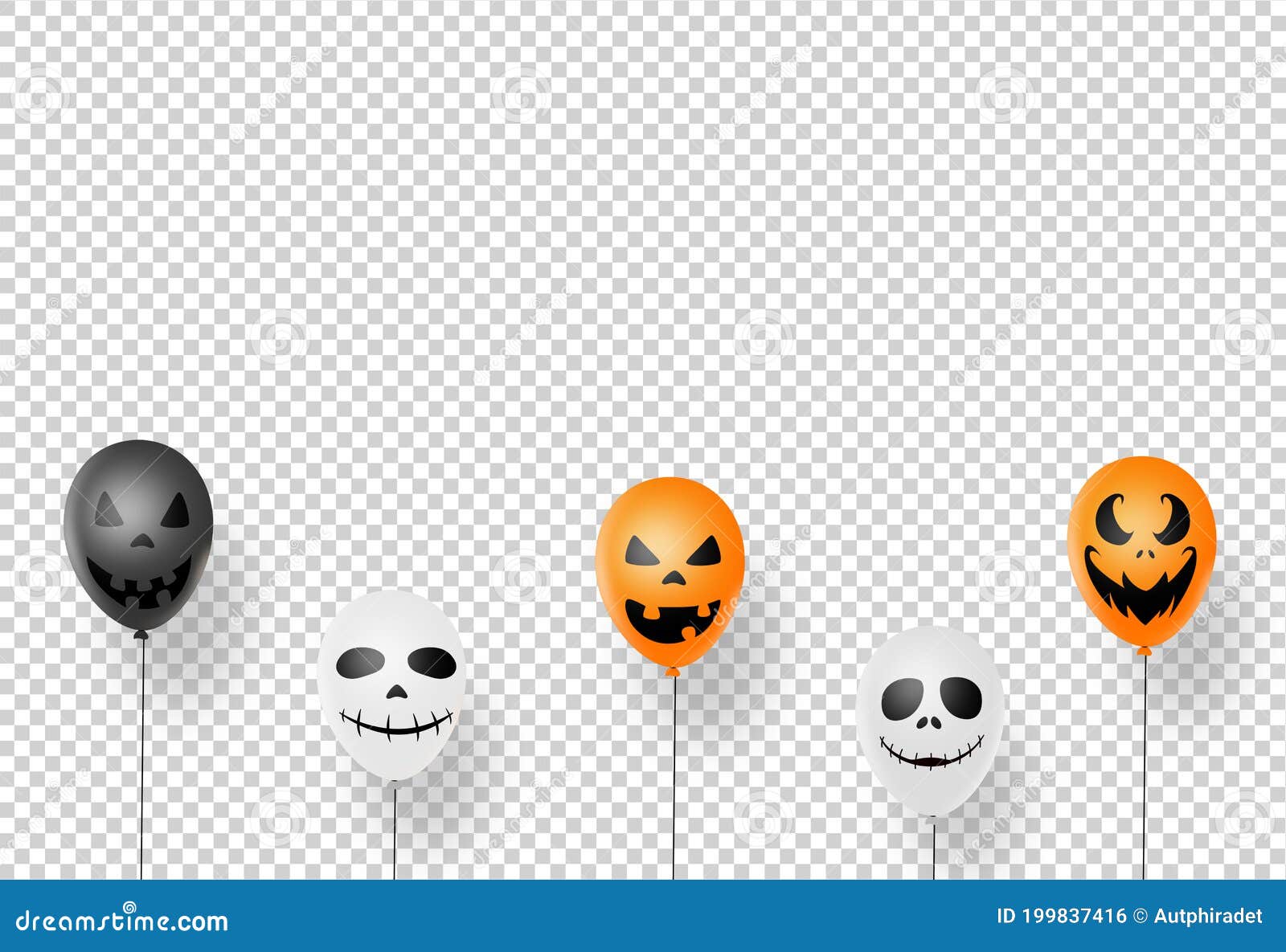 Banner de festa de halloween com cara de abóbora assustadora preta ou  amarela isolada em png ou espaço de fundo transparente para ilustração em  vetor de pôster de site de modelo de