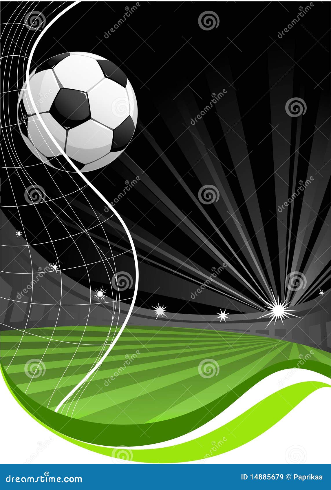 Fundo do jogo de futebol ilustração do vetor. Ilustração de equipamento -  14885679