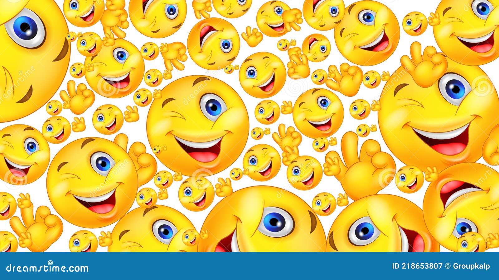 Fundo De Emojis De Alta Qualidade Ilustração Stock - Ilustração de amor,  elevado: 218653807, image size:1600x900