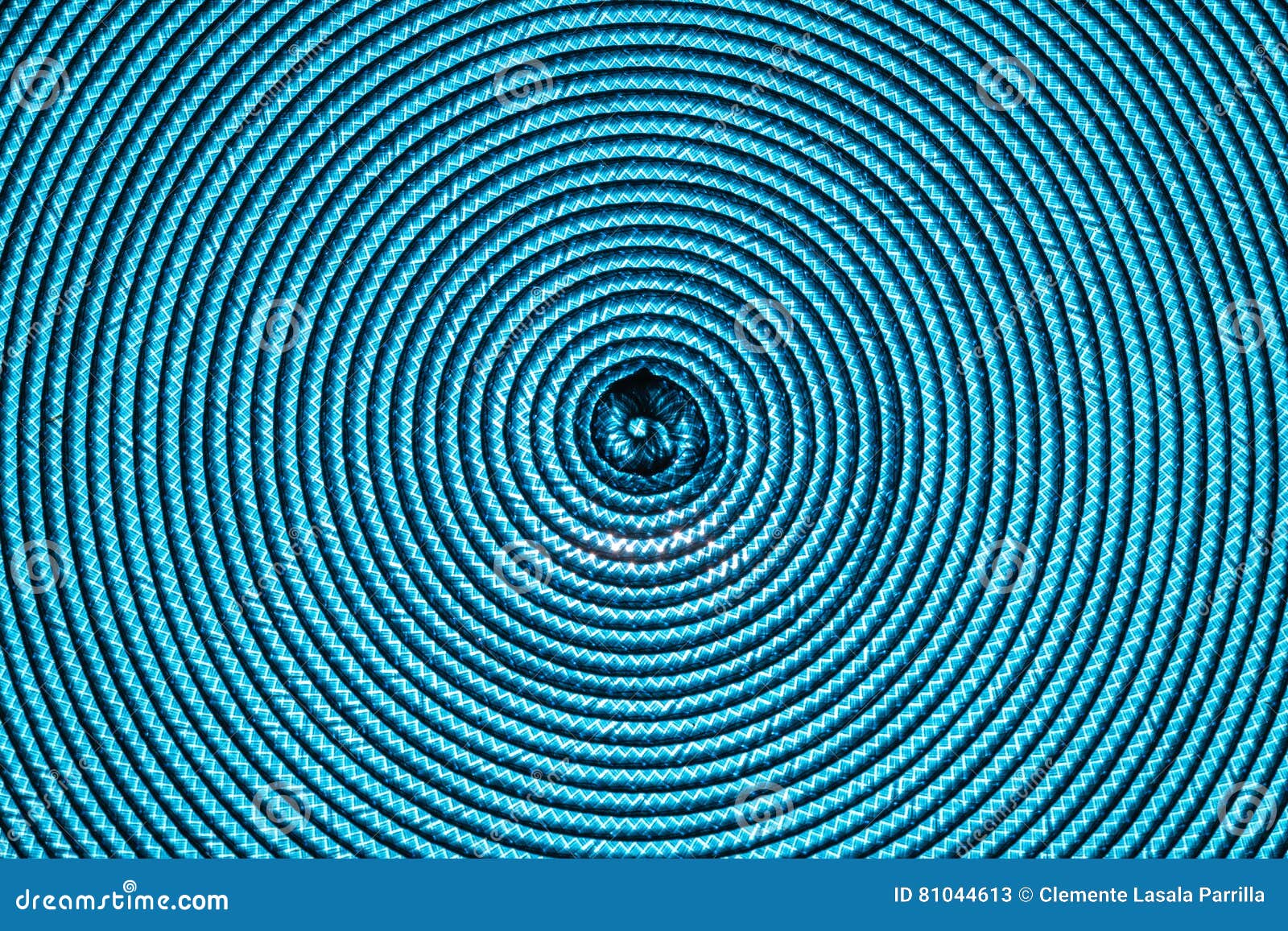 Fundo espiral abstrato azul Teste padrão radial